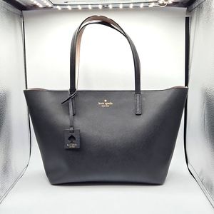 Kate Spade Black Zipper Tote Handbag Purse